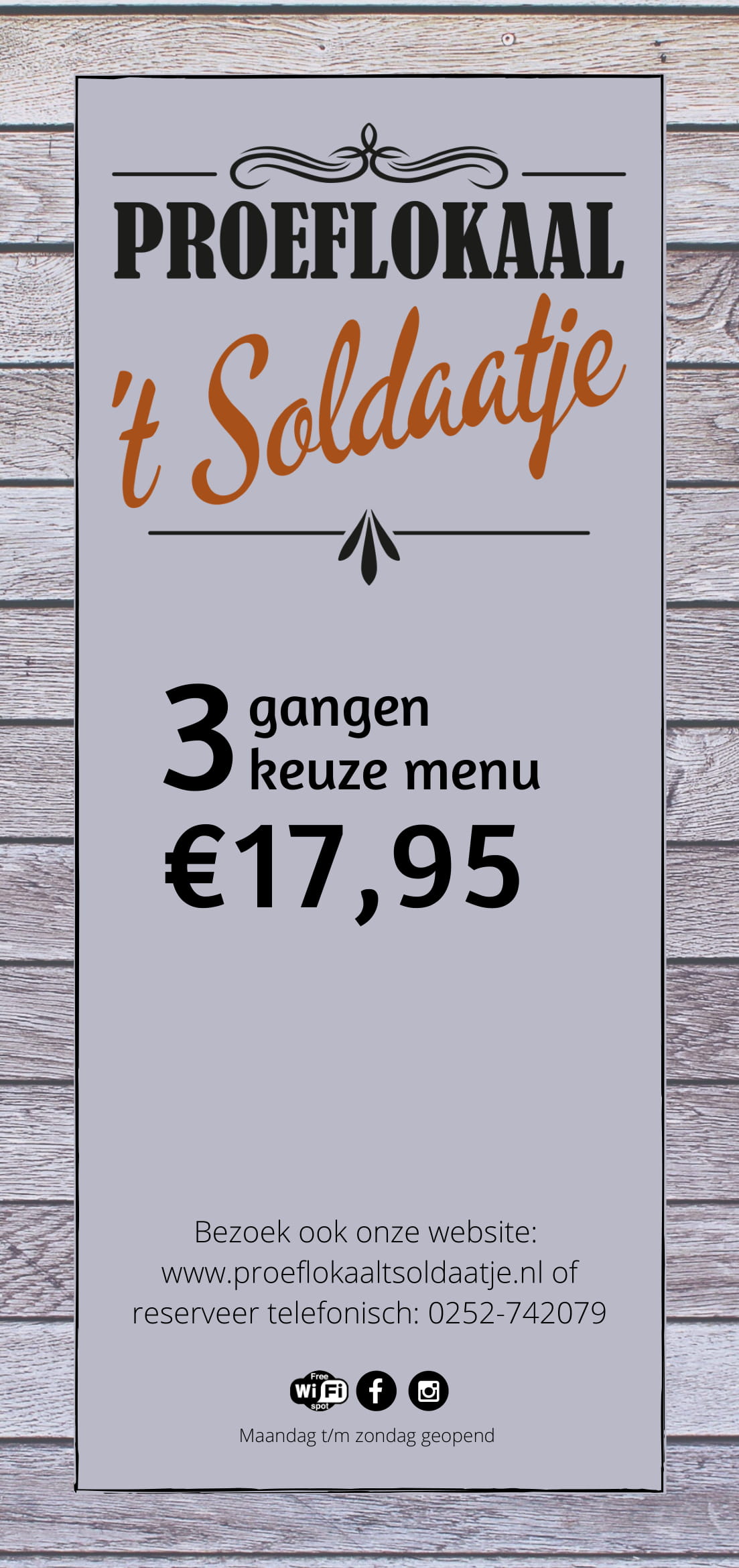 Menukaart compleet soldaatje-1 Menukaart compleet soldaatje-1